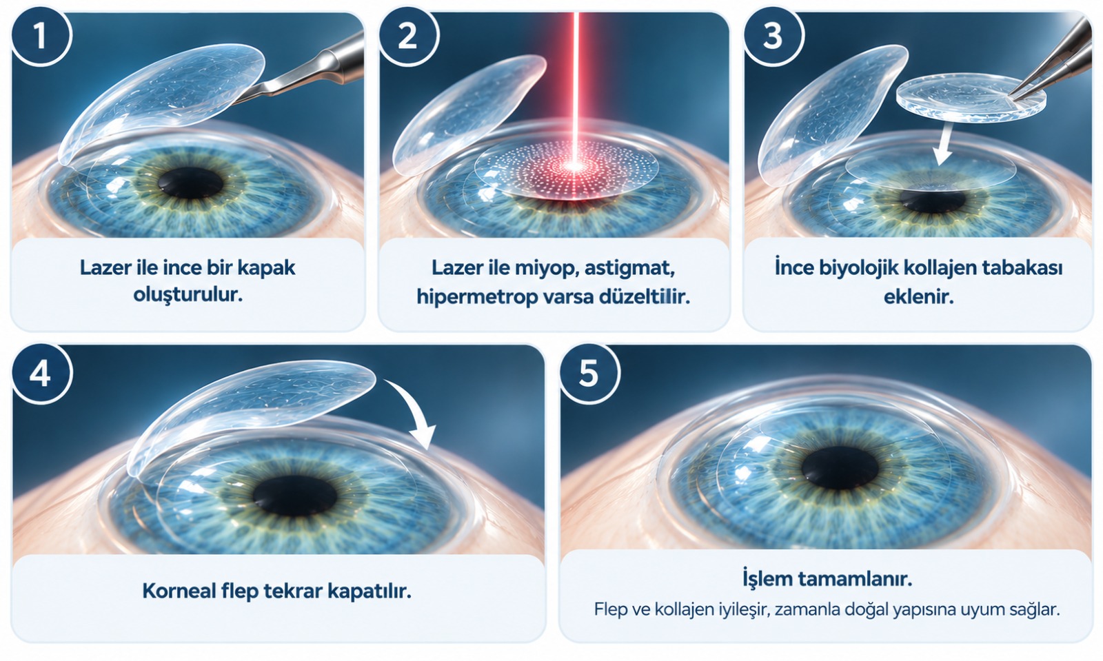Kornea Kollajen Tedavisi Nedir? Uygulama Adımları 1 Lazerle Kollajen Uygulaması